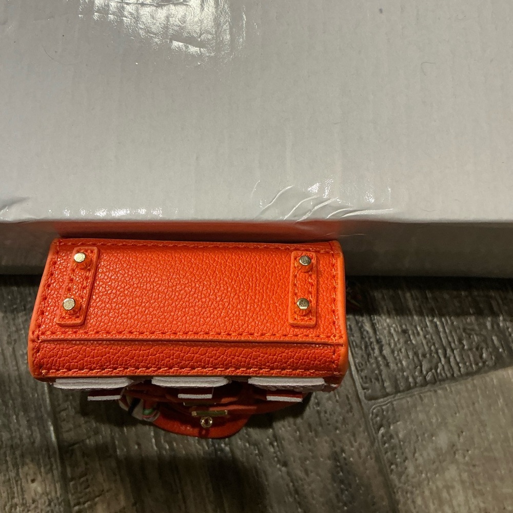 Orange and Pink Designer AirPod Purse - Picture 4 of 7